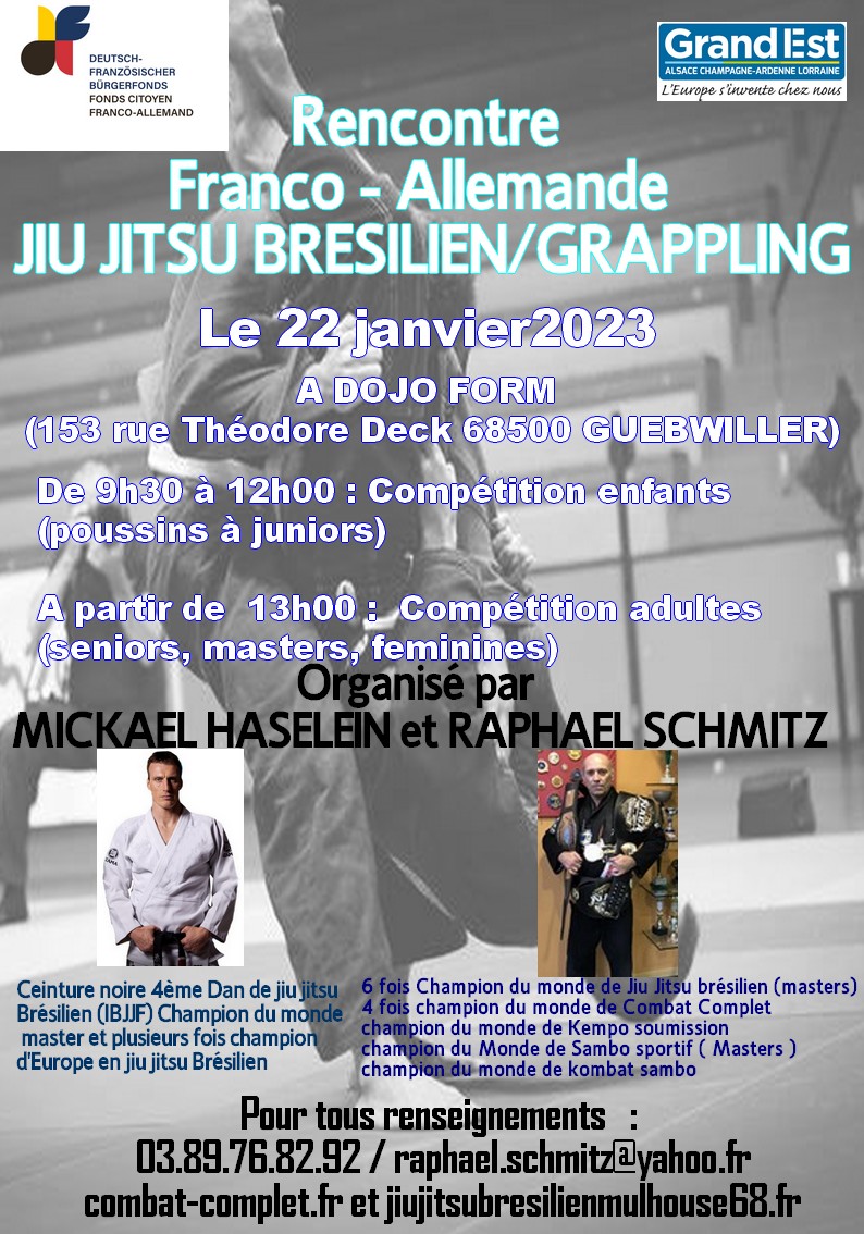 -Rencontre Franco Allemande compétition de Jiu Jitsu Bresilien - Grappling